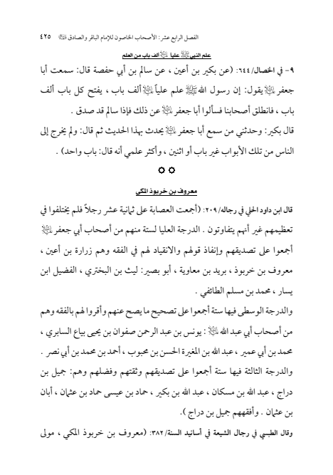 صفحة 424 — الإمام محمد الباقر (عليه السلام) ، السيرة الكاملة